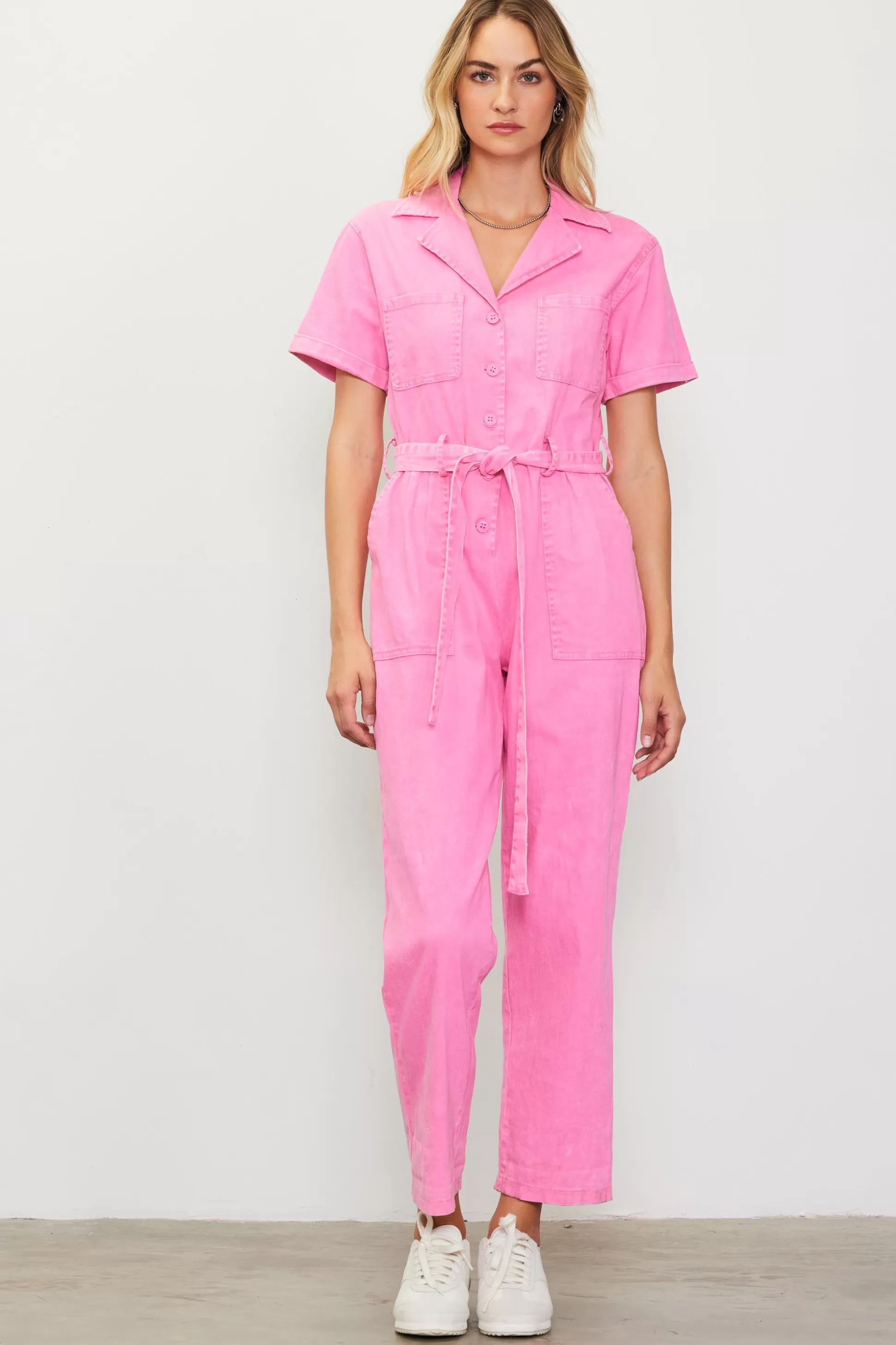 SKIES ARE BLUE Jumpsuits>Kendall Utility Jumpsuit Pink